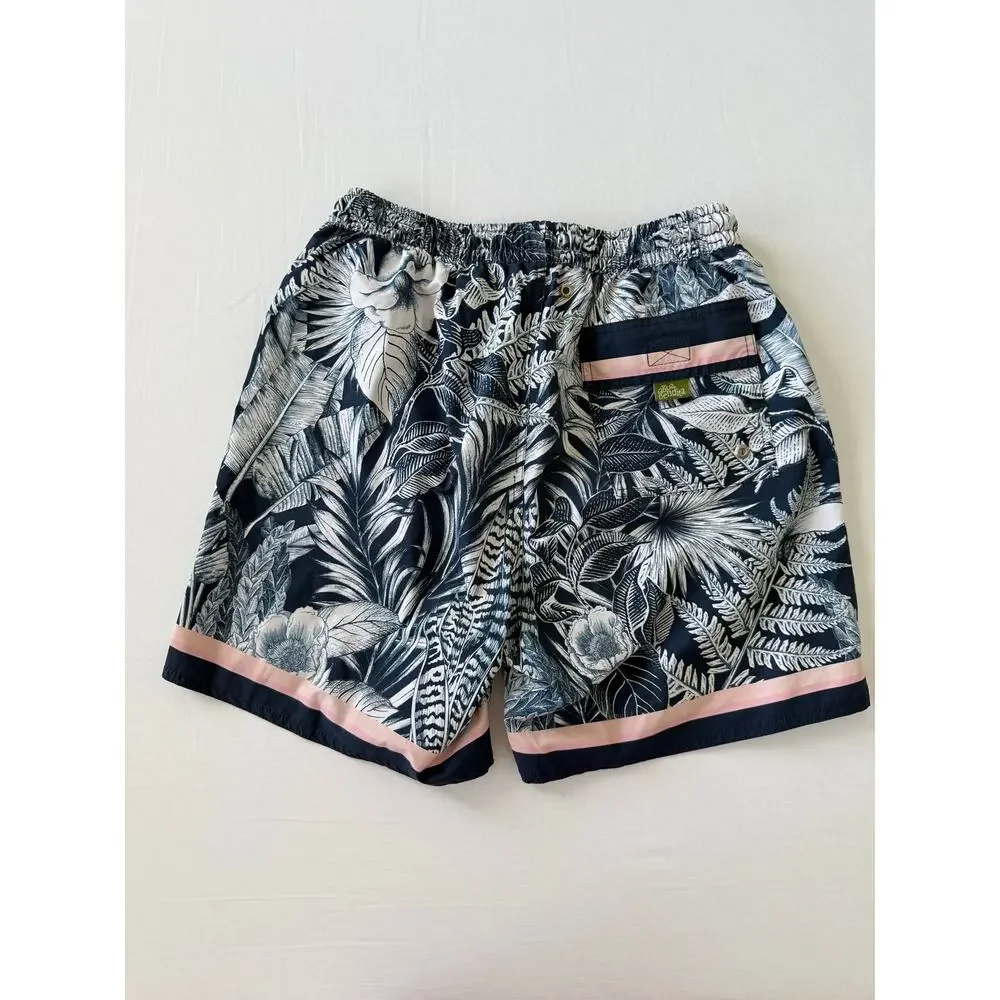 Agua Bendita Men’s Swim Trunks Joe Hawaiian Print Size 34
